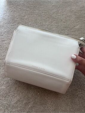 Charles and Keith white crossbody bag